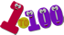 На цифрах от 1 до 100