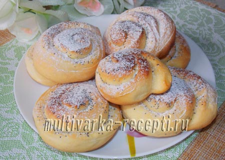 Булочки с маком на свежих дрожжах. Очень удачное тесто